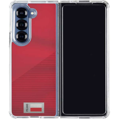 Poland Soccer Flag Galaxy Z Fold6 Clear Case